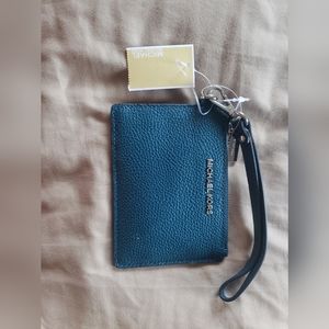 Michael Kors zip wallet and card holder, BNWT turquoise